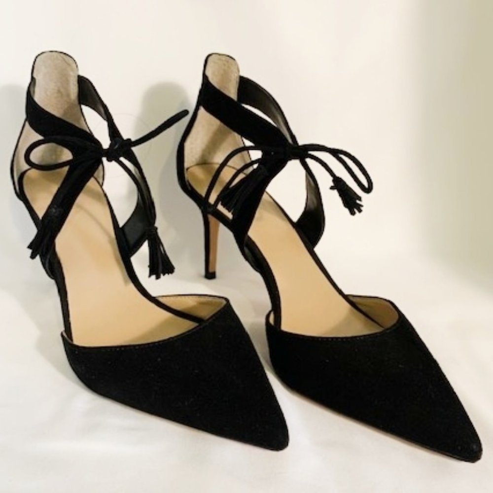 Ann Taylor Carson Suede Tassel Pumps